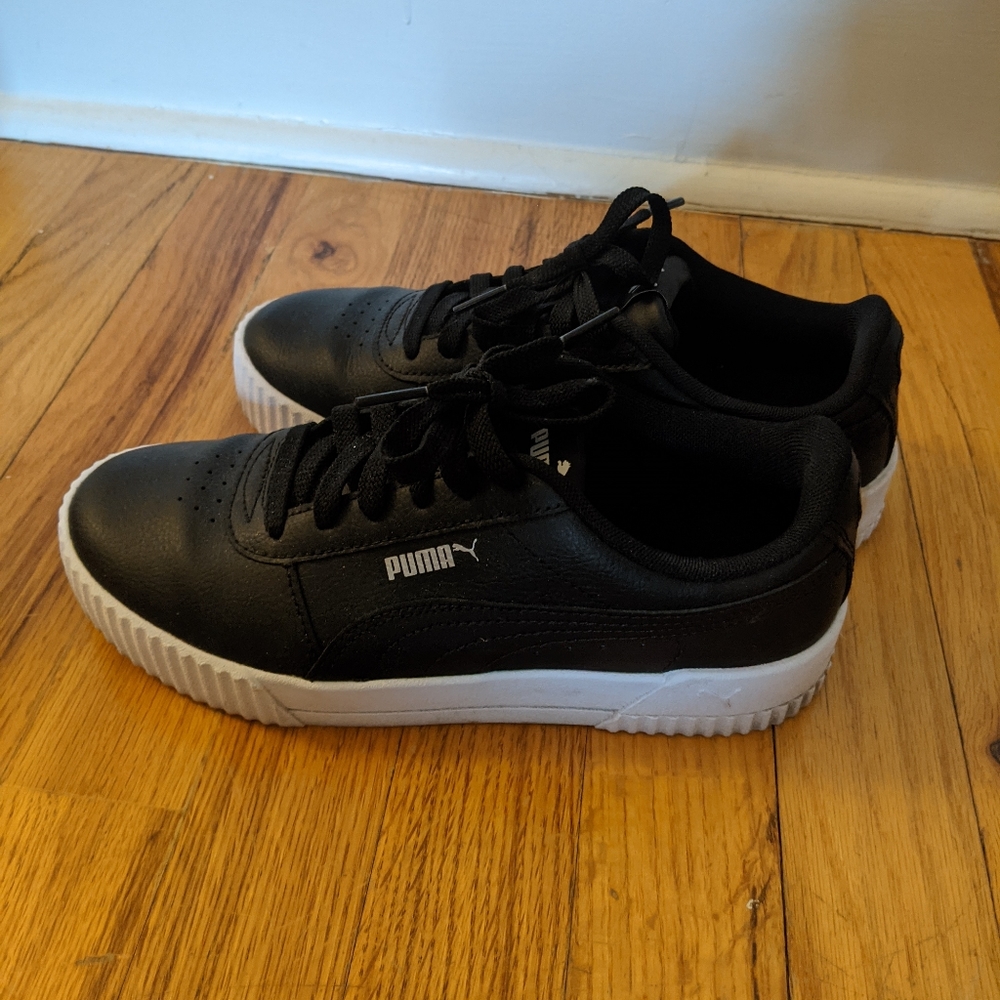 Puma sneakers, black, size 7